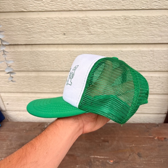 Vintage HOLE IN ONE golf club 1989 emerabld green trucker hat snapback - Picture 3 of 6